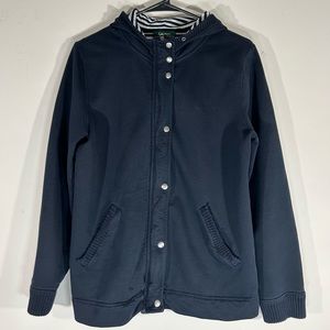 RALPH LAUREN Hoodie Zip
& Snap Dual Layer Striped Interior